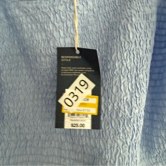 Universal Thread Light Blue Eyelet Sleeve Blouse - Picture 4 of 5